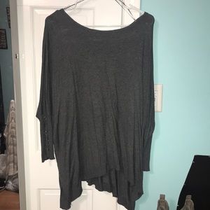 Long Criss Cross Lace Sleeve Sweater